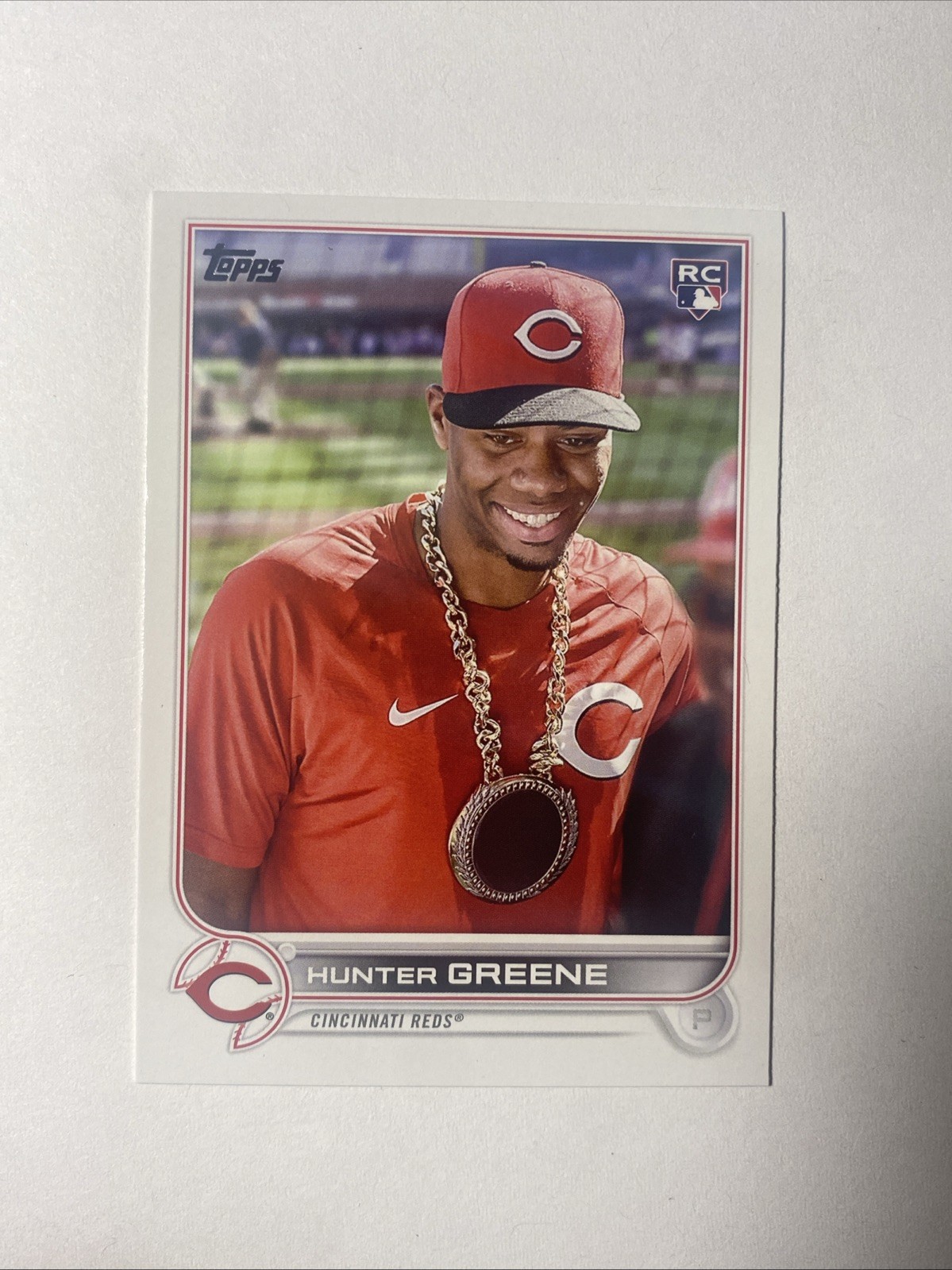 2022 Topps Update Hunter Greene RC #US160 SP Image Variation Reds Rookie