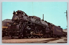 Vintage Virginian 507 Steam Locomotive Postcard Roanoke VA 1957