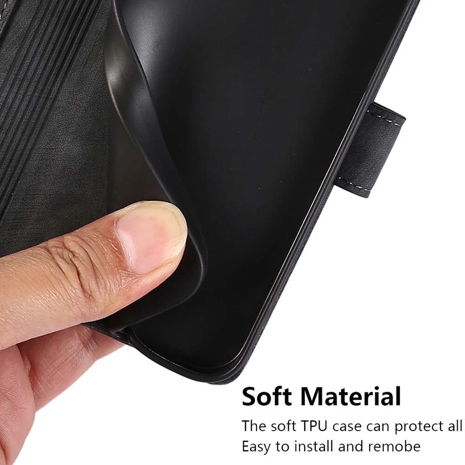 Magnetic Stand Leather Pattern Wallet Case Cover For Google Pixel 8 7 6 Pro 8A 8 - Image 4 of 4