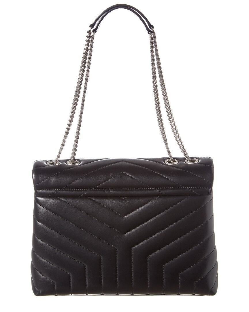 Saint Laurent Loulou Borsa a tracolla media Matelasse Y in pelle con catena da donna nera