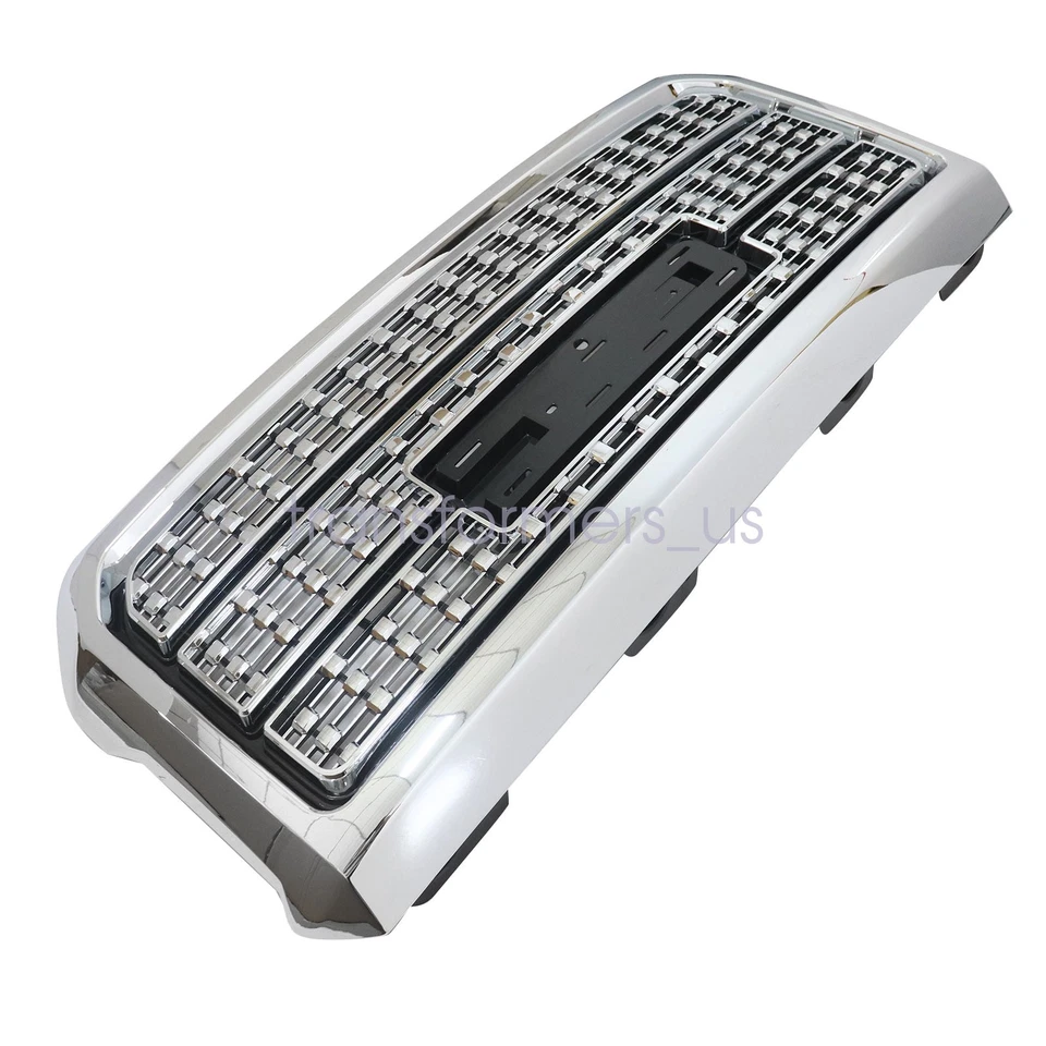 GMC Sierra 2500HD 3500HD parrilla delantera cromada Fit 2015 2016 2017-2019 84542600 EE. UU. Foto 2 de 4