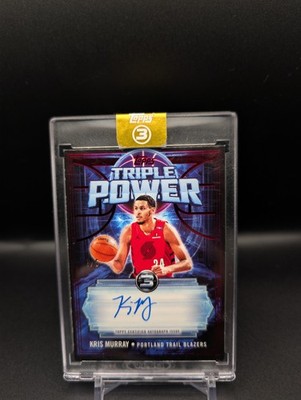 01/05 First On Print 25-26 TOPPS Three 3 Kris Murray Triple Power Autos Auto /5
