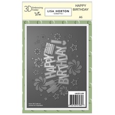 Lisa Horton Crafts A6 Embossing Folder-Happy Birthday