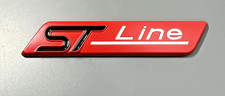 x2 Ford ST Line wing/fender Badges in RED For Focus Kuga Puma Fiesta etc