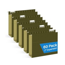 Extra Capacity Hanging File Folders, RAZCC 60 Pack Letter Size Reinforced Han...
