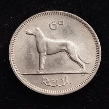 Ireland - 1968 - 6 Pence - Wolfhound - UNC - KM.13a - [762]