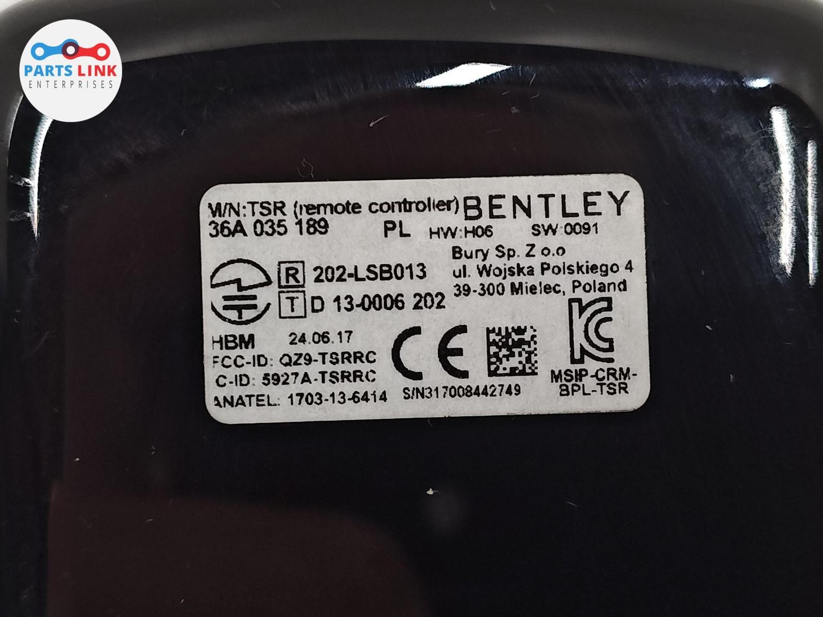 Bentley Bentayga Speed 2017-2020 Rear Air conditioning switch knob