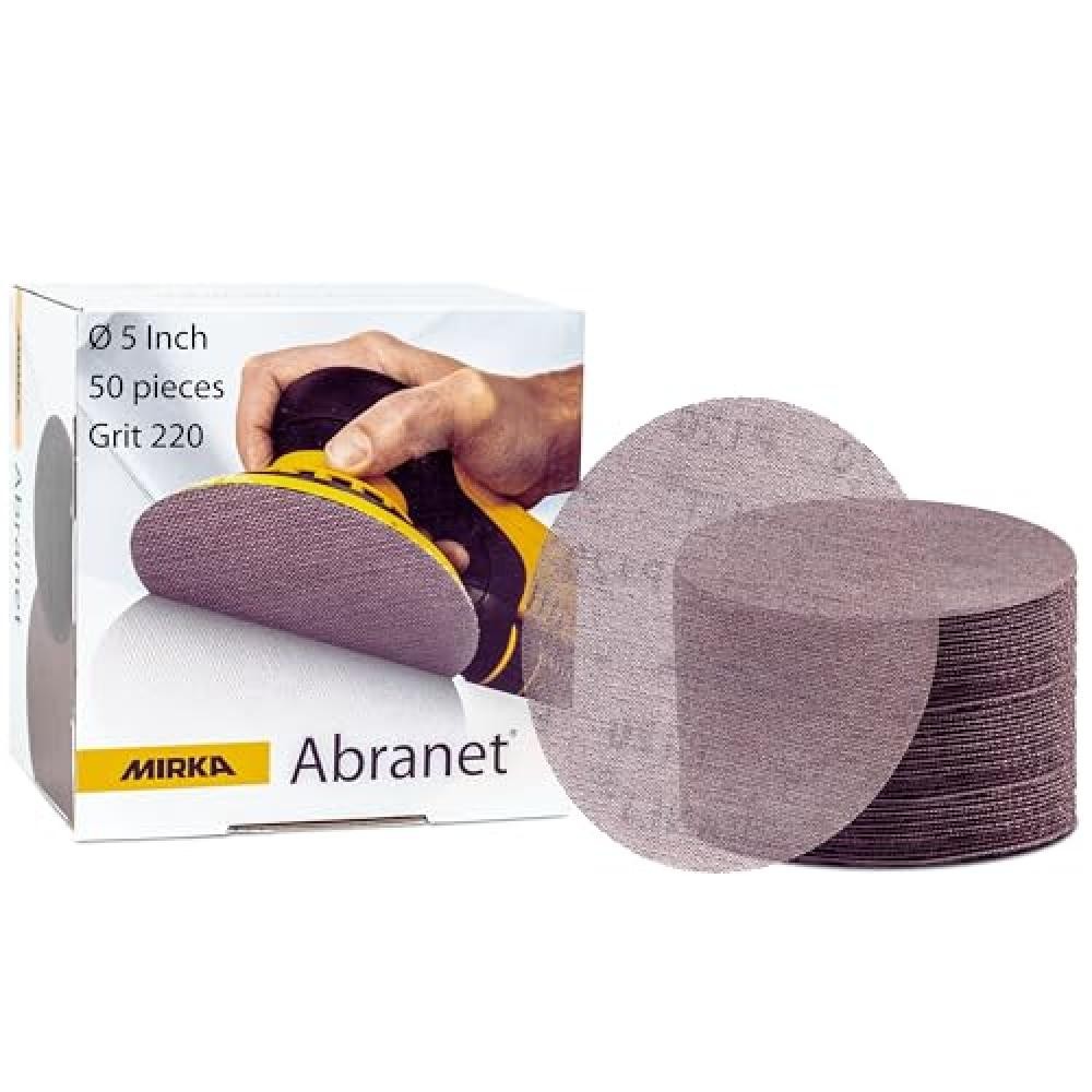 (TG. Grit 220) Mirka 9 a-232 – 220 12,7 cm 220 Grit mesh abrasive Dust free sa
