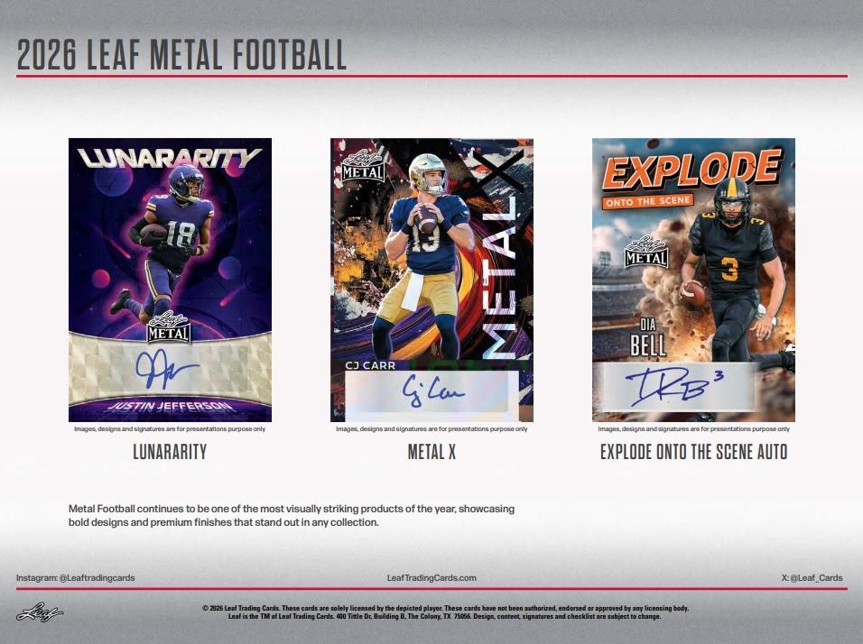 2026 Leaf Metal Football Hobby Box | eBay