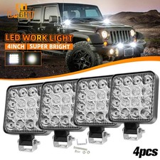 4pcs 4inch 320w Led Work Light Truck Offroad Tractor Flood Lights 12v Square