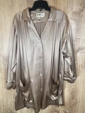 Vintage DBA Ltd Beverly Hills Silk Smock Pajamas Top Tag Says S But Volup