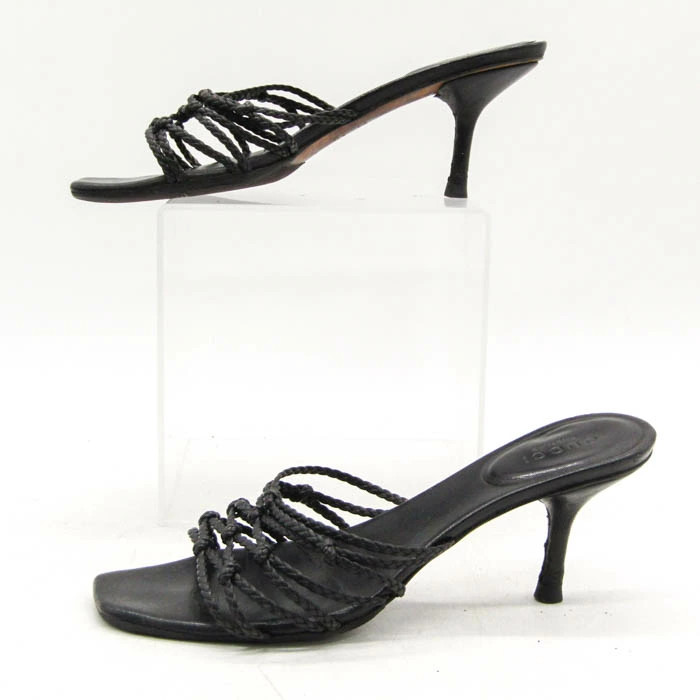 GUCCI Mule Sandals Brand Shoes Made in Italy Black Women's Size 35.5 Black GUCCI thumbnail 8