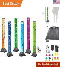 Large 4FT Sensory Fish Bubble Tube Aquarium Night Light Tower Lamp Calming Re...