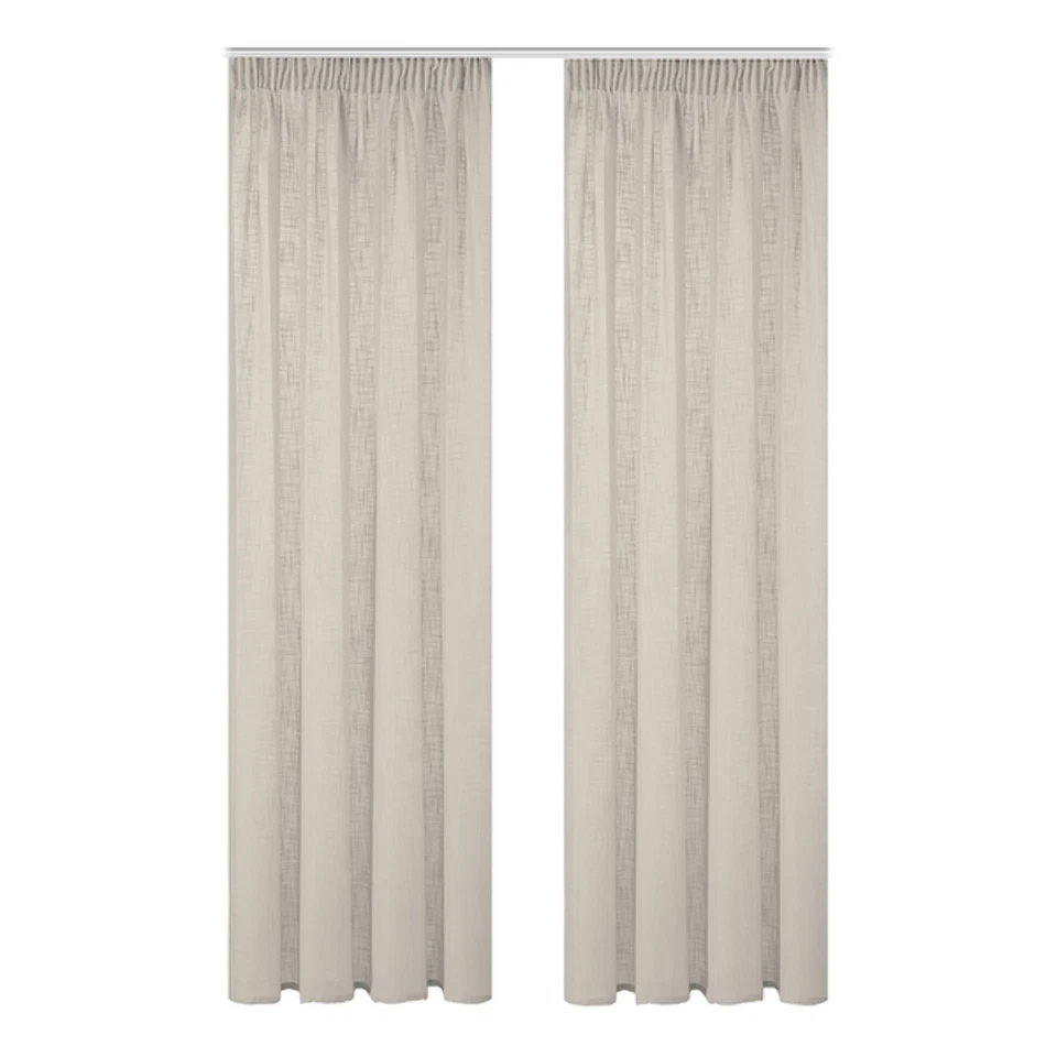 Fertiggardine Softy 2er-Set - Polyester - Taupe - 140 x 160 cm - Bild 1 von 1
