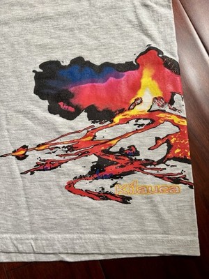 Hawaii Kilauea Big Island Volcano Jerzees T-shirt Mens Large Great Graphic