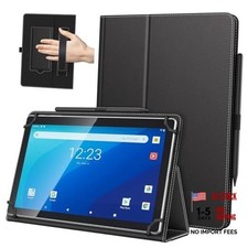 Universal Case for 10.1 Inch Android Tablet with Pen Loop, Lightweight A-Black