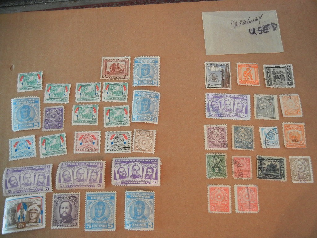 Vintage PARAGUAY  Stamps lot 23 MINT 16 Used OLD DEALER STOCK FREE SHIP