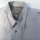 Cabela's Safari Series Shirt Mens XL Khaki Zip Pockets Epaulettes Hunting