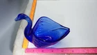 Cobalt Blue Vintage FENTON ART GLASS Open Swan Figurine Made in U.S.A. in 1980’s