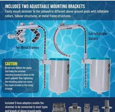 Above Ground Pool Skimmer, Floating Surface Skimmer, Adapters, Pool Accessories