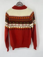 RICHMAN BROTHERS ACRYLIC VINTAGE BOHO FAIR ISLE PULLOVER LARGE