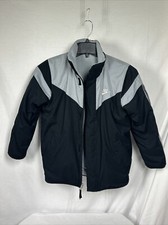 Nike Boys Medium Reversible Winter Jacket Coat Medium 10-12 Black And Grey