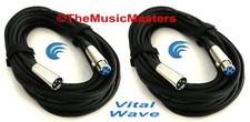  2 Pack 30ft XLR Microphone Audio Cable M-F Mic Amp Powered Speaker Wire VWLTW