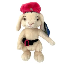 Build A Bear HOP Movie Pink Beret Fluffy Bunny 10” Plush Lil Furry Utility Belt