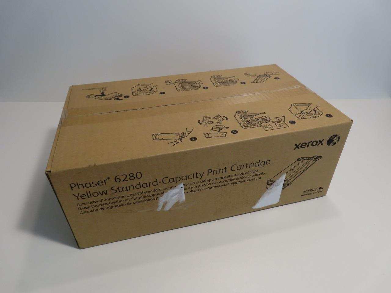 NEW GENUINE XEROX PHASER 6280 YELLOW PRINT TONER CARTRIDGE 106R01390 eBay