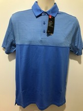 Under Armour Heatgear Men's Size S Water Blue Playoff Golf Polo 65 NWT 1300133