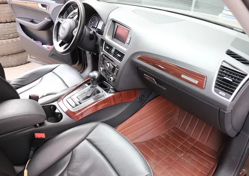 Kit de cubierta interior coche grano madera melocotón 6 piezas para Audi Q5 2010-2018 Foto 3 de 4