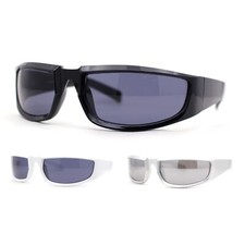 Trendy 90s Sport Look Curved Wrap Fashion Sunglasses