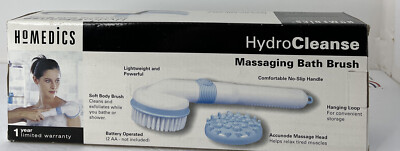 Homedics HydroCleanse Massaging Bath Brush NEW - Open Box /W Soft Body Brush Spa