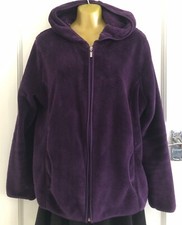 Jason Maxwell Women's Fleece Hooded Jacket Size Xl Burgundy
