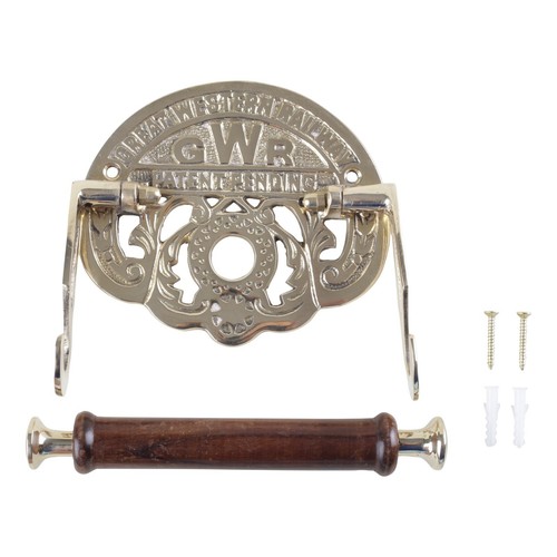 Victorian Style Toilet Roll Holder GWR Brass Traditional Bathroom Accesories - Picture 9 of 11