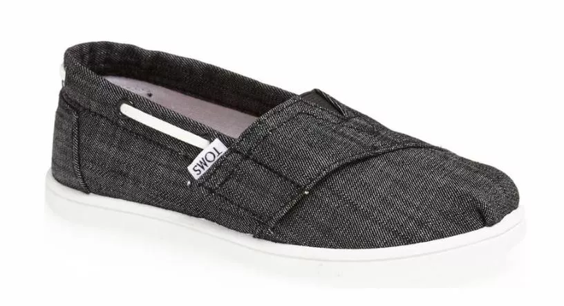 Toms black best sale chambray