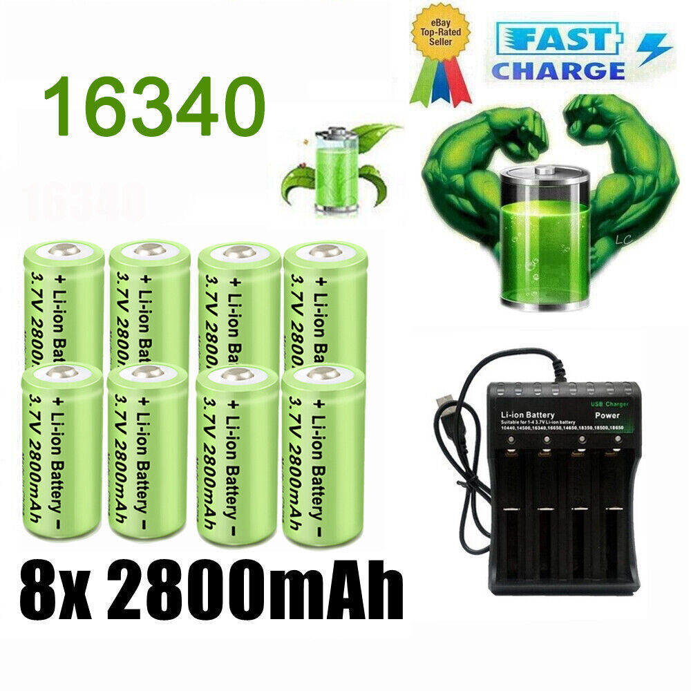 Batteries Rechargeable  Battery + Smart Charger Lot-image