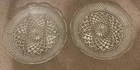 Vintage Anchor Hocking  Crystal 11" Divided Dish 5 Section Serving. Set Of 2