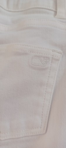 New w/ Tag Vineyard Vines Girls White 5 Pocket Design Denim Leggings Size 12 - Picture 5 of 7