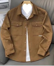 Hot Men's Trendy Casual Fashion Slim Fit Shirt Coat Loose Jacket Party Tops