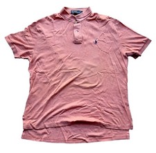 Polo By Ralph Lauren Polo Shirt Men's Size L Short Sleeve Cotton Orange READ