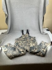 Vintage Mossy Oak Bib Overall Mens Brown Camouflage Hunting Realtree Insulated
