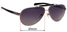 SFx Replacement Sunglass Lenses Fits Prada Spr54n - 61mm Wide