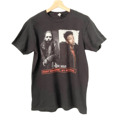 Post Malone X 21 Savage Tour 2018 Basic Tee in Size Medium
