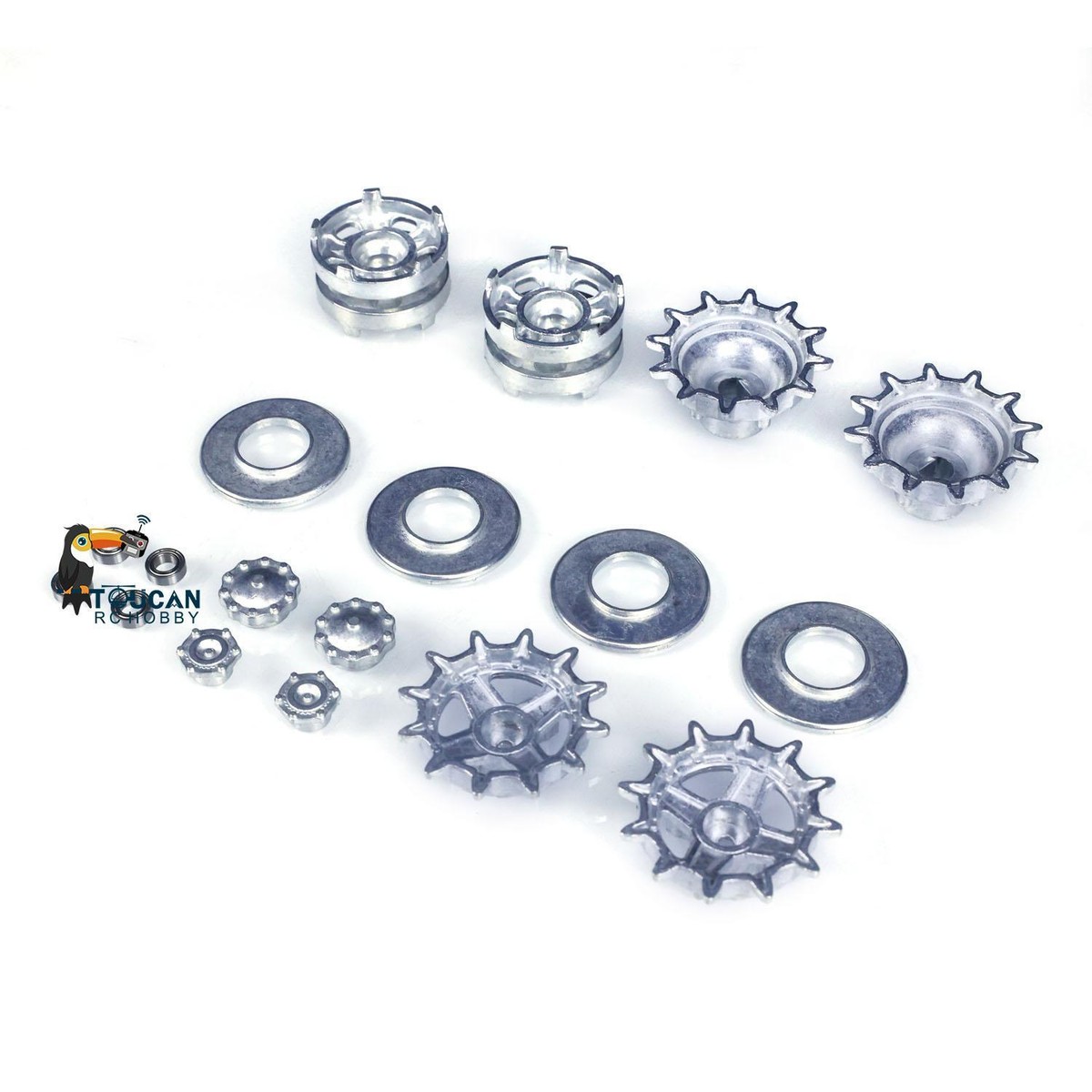 Mato Metal Tracks, Sprockets & Idler Wheels For Heng Long 3938 Russian T-90 1/16 Scale Tank