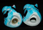 VINTAGE Salt Pepper Shakers Clay Pottery Anthropomorphic COWS ANTROPOMORPHIC! — photo 5