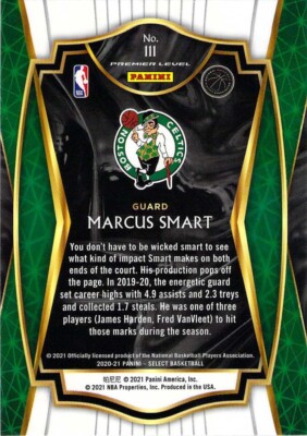 Marcus Smart 2020-21 Select Basketball Blue Retail Card #111 