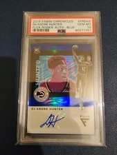 2019 Panini Chronicles RC De'Andre Hunter Flux Rookie Blue Auto #/25 PSA 10
