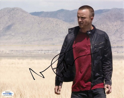 Aaron Paul Signed Autographed Breaking Bad JESSE PINKMAN 8x10 Photo PROOF ACOA C