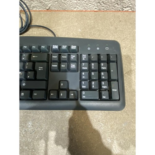 KB-0325 Full Size Keyboard Black Wired PS/2 Portable QWERTY (Standard) for PC - Picture 2 of 11